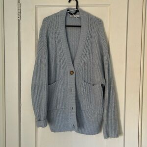 Zara baby blue mid knitted cardigan. Size Small
